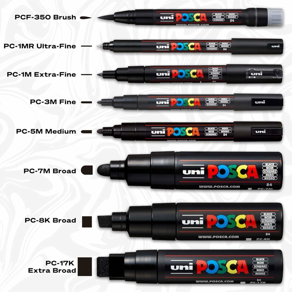 posca noir contours coloriage